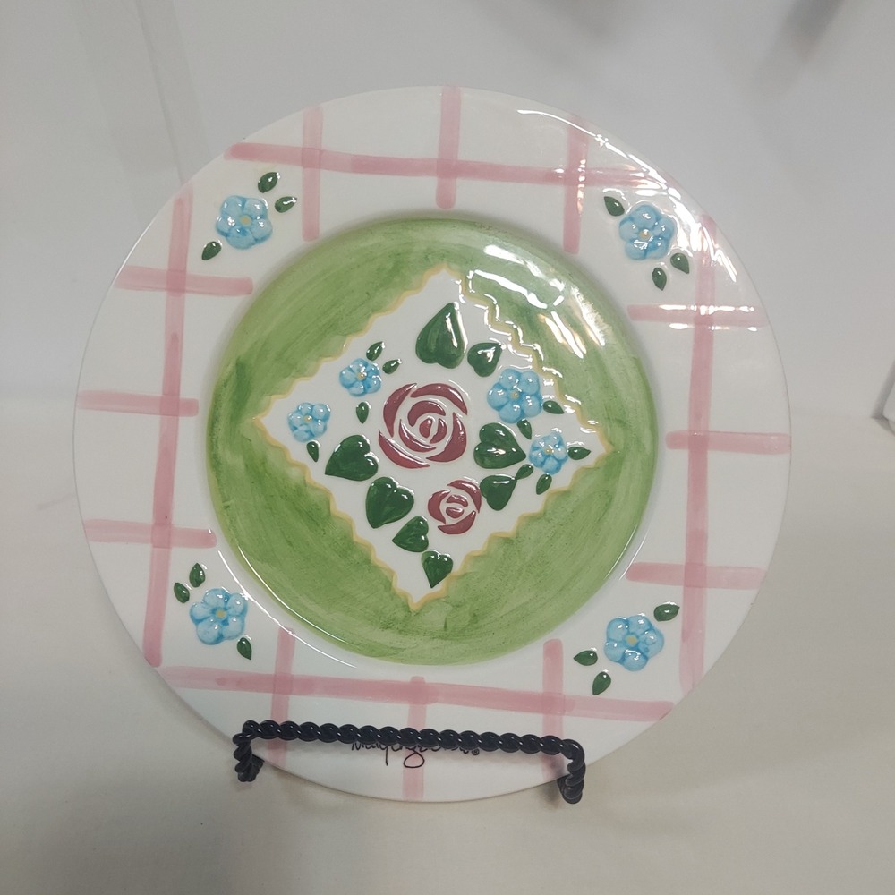 1998‎ Mary Engelbreit Enesco Rose Floral Plate Decorative Collectible